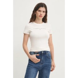 Tommy Jeans Bavlněné tričko DW0DW18398 béžová