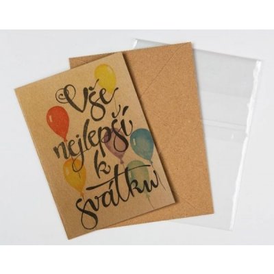 Přáníčko BeBechy - recyklovaný papír - Svátek1 – Sleviste.cz