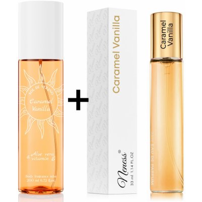 Neness Caramel Vanilla výhodná sada tělový sprej + parfémovaná voda pro ženy 200ml + 33ml – Sleviste.cz