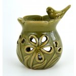 Bombastus Aroma lampa keramika zelená Ptáček – Zboží Dáma