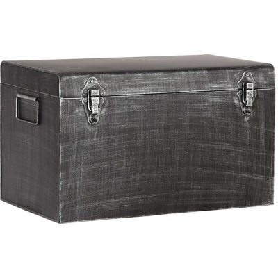 LABEL51 Černý kovový úložný box Vint XL – Zboží Mobilmania