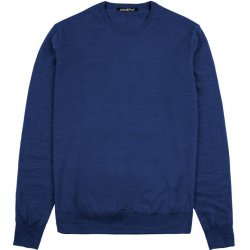 John & Paul jemný vlněný svetr z merino vlny (U-neck) modrý