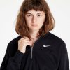 Dámská mikina Nike Sportswear Phoenix Fleece Women's 1/2-Zip Oversized Crop sweatshirt Black Sail