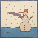 Radost v písku Šablona na pískování sněhulák v krajině 300 x 300 mm – Zboží Dáma