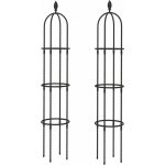 Outsunny Zahradní podpěra pro popínavé rostliny sada 2 ks 174 cm | černá – Hledejceny.cz