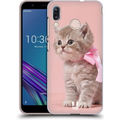 Pouzdro Head Case Asus Zenfone Max M1 (ZB555KL) vzor Kočičky koťata foto kotě s růžovou mašlí – Zboží Mobilmania