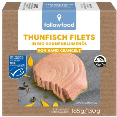 Followfish tuňákové filety ve slunečnicovém olej 185 g – Zboží Dáma