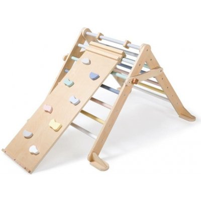 EliNeli rostoucí montessori Piklerové trojúhelník 68 cm s prknem 2 v 1 set pastel – Sleviste.cz