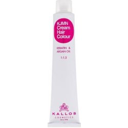 Kallos Cosmetics KJMN Cream Hair Colour Keratin & Argan Oil permanentní barva na vlasy s arganovým olejem a keratinem 6.3 Dark Golden Blond 100 ml