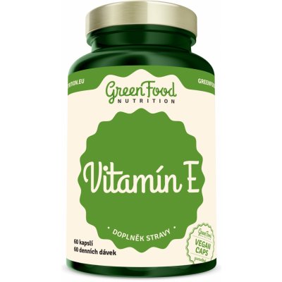 GreenFood Vitamín E 60 kapslí – Zboží Mobilmania