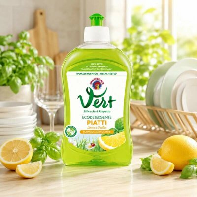 Vert Eco piatti con oli essenziali mycí prostředek na nádobí Limone & Basilico 500 ml – Zboží Mobilmania