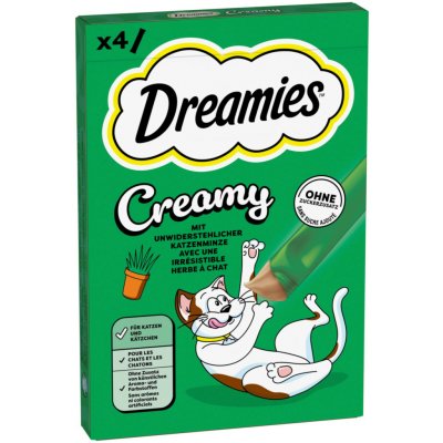 Dreamies Creamy Snacks kočičí máta 4 x 10 g – Hledejceny.cz