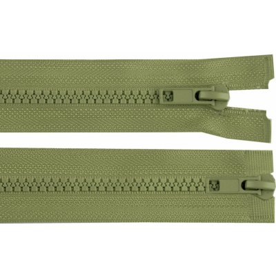 Zip kostěný dělitelný No 5 délka 85 cm - dvoucestný bundový barva 263 zelená khaki – Hledejceny.cz