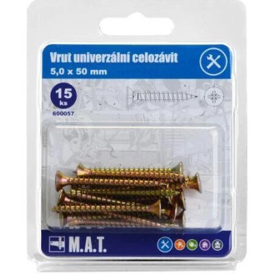 Mat Vrut un.celozávit 5,0x 50mm ZZ (15ks) – Hledejceny.cz