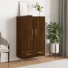 Regál a polička Prolenta Maison Exclusive Skříň highboard hnědý dub 69,5 x 31 x 115 cm kompozitní dřevo