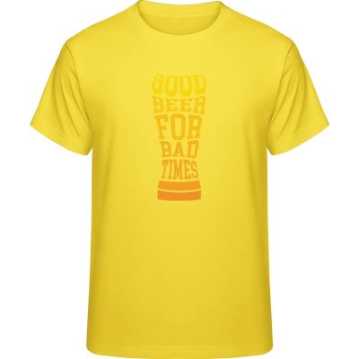 Premium tričko - Dobré pivo na zlé časy - zlatá