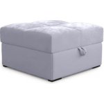 Textilomanie Světle šedý taburet ZENOVA s úložným prostorem 65x65 cm – Zboží Dáma