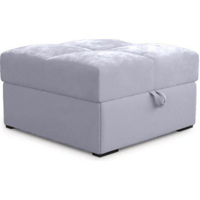 Textilomanie Světle šedý taburet ZENOVA s úložným prostorem 65x65 cm – Zboží Dáma