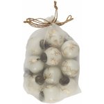 IB LAURSEN Mini vánoční ozdoby White Gold Engraving set 10 ks zlatá barva sklo – Zboží Dáma