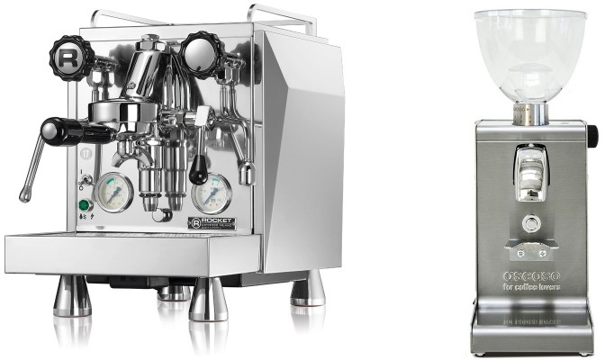 Set Rocket Espresso Giotto Cronometro V + Ascaso i-steel
