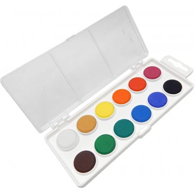Koh-i-Noor vodové barvy 12 odstínů 22,5 mm – Sleviste.cz