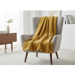 Mybesthome Přehoz na křeslo - sedačku SANDRA mustard/hořčicová 70x160 cm – Hledejceny.cz