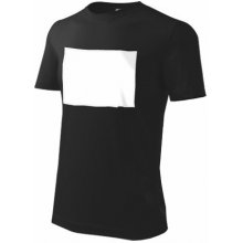 Patchirt bavlněné tričko horizontální černé s potiskem