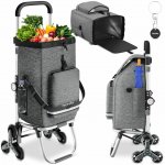 tectake 406294 nákupní vozík shopper, 3 v 1, skládací, s chladicí taškou šedá – Hledejceny.cz