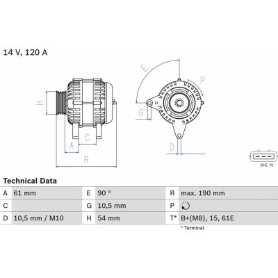 Generátor BOSCH 0 986 044 841 (0986044841) – Zbozi.Blesk.cz