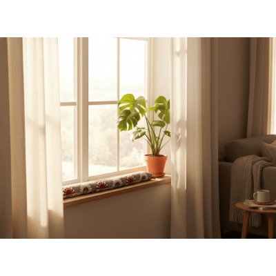 TEXIM látková zábrana proti průvanu 115 - 120 cm – Sleviste.cz