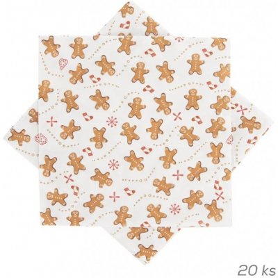 Orion Ubrousek papír perníček 20ks 33x33cm – Zboží Dáma