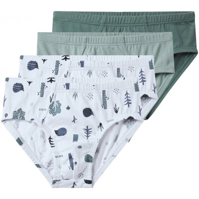 lupilu chlapecké slipy s BIO bavlnou 4 kusy zelená/bílá – Zboží Dáma
