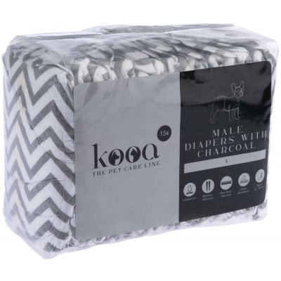 kooa pleny pro psí samce s dřevěným uhlím S 30 Stück – Sleviste.cz