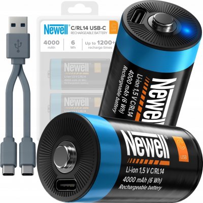 Nabíjecí Baterie Newell C/R14 USB-C 4000 mAh 2 ks – Hledejceny.cz