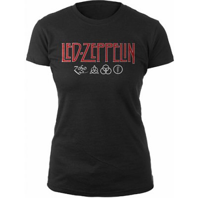 Led Zeppelin tričko Logo & Symbols dámské – Zboží Mobilmania