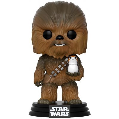 Funko Pop! Star Wars Episode VIIIBobble-Head Chewbacca & Porg 9 cm – Zboží Mobilmania