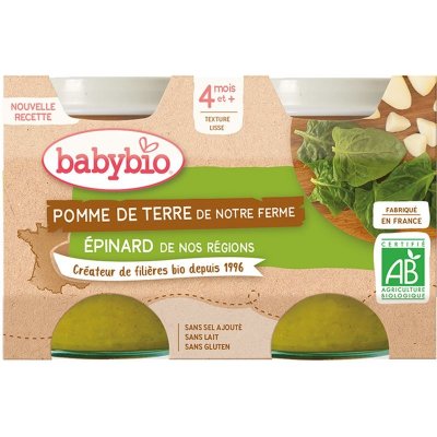 Babybio Brambory se špenátem 2 x 130 g – Zboží Dáma