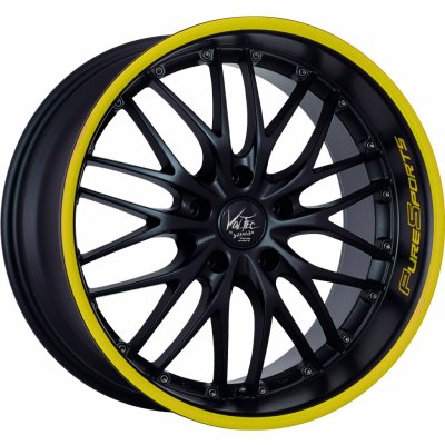 Barracuda VOLTEC 8x17 5x100 ET30 T6 matt black trim yellow – Sleviste.cz