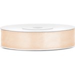 Jednolící atlasová stuha - 12 mm - krémová ( 25 m / ks ) – Zboží Dáma