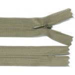 Spirálový zip no.3 skrytý nerozepínací 60cm - více barev color: 698 khaki zelená – Hledejceny.cz