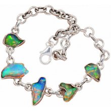 Nefertitis Opál etiopský surový náramek stříbro Ag 925 B31 NF57427