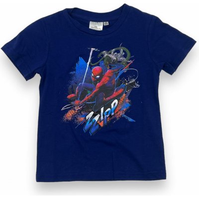 Marvel Luxusní dětský tričko Spiderman tmavě modré barvy /02 modrá