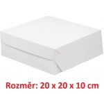 dortová krabice bílá 20x20x10 cm – Zboží Dáma