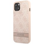 Pouzdro Guess PU 4G Stripe iPhone 13 růžové – Zboží Mobilmania
