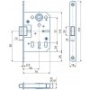 Zadlabací zámek Hobes BB 72/75 mm