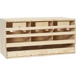 vidaXL Snáškové hnízdo 3 boxy masivní borovice 72 x 33 x 38 cm – Zboží Mobilmania