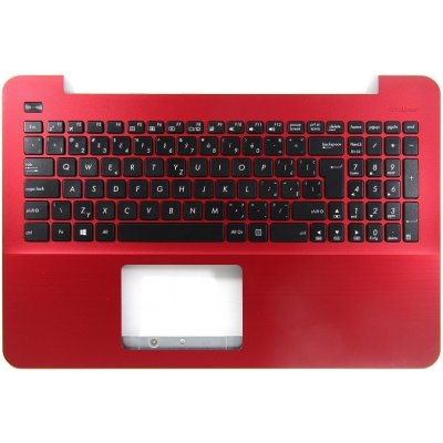 česká klávesnice Asus X555M X555L X555LA X555LD X555Y černá CZ - red palmrest – Zboží Mobilmania