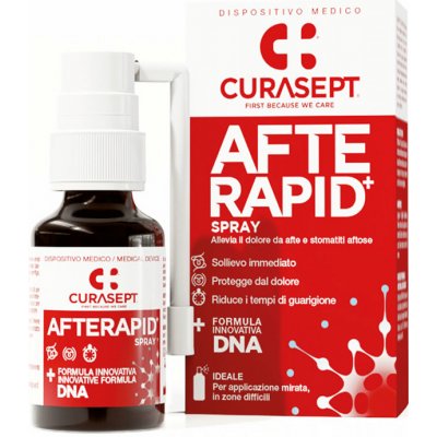 Curasept Afterapid+ ústní sprej na afty a drobná poranění dutiny ústní 15 ml – Zbozi.Blesk.cz