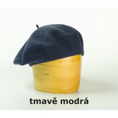 vlněný baret jednobarevný 11 5´ tm. modrá – Hledejceny.cz