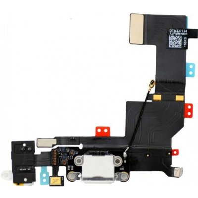AppleKing napájecí a datový konektor s jack konektorem a flex kabelem pro Apple iPhone 5S - bílá – Hledejceny.cz